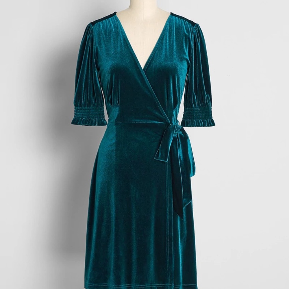Modcloth Velvet Wrap Dress